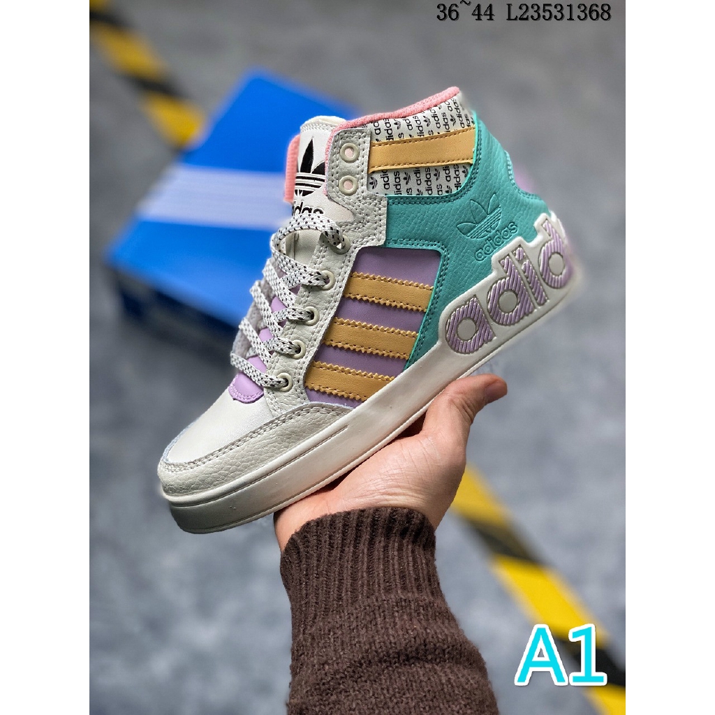 colorful high top adidas