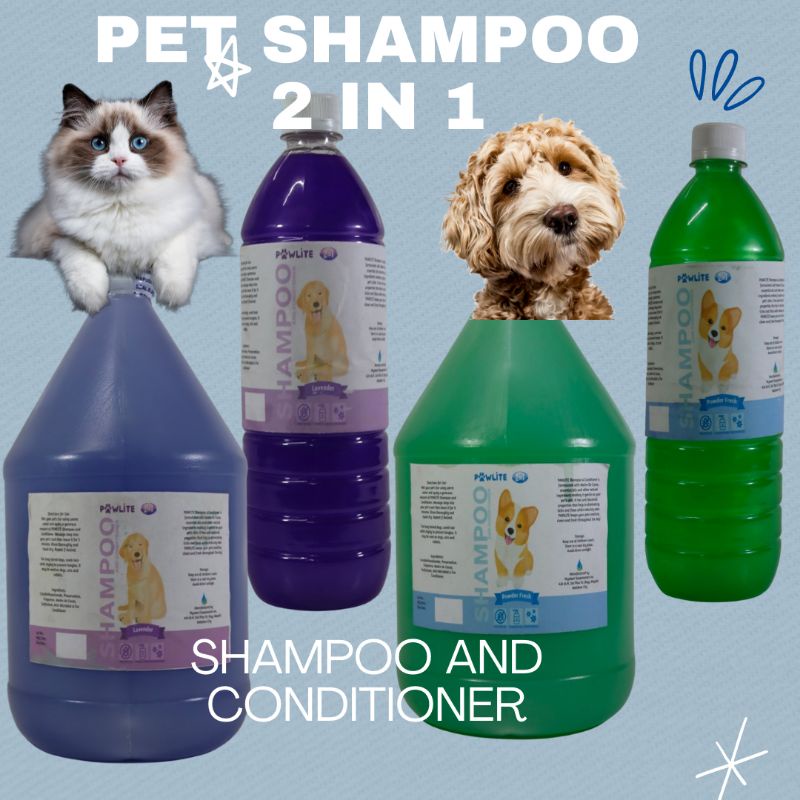 Pawlite Pet Shampoo and conditioner 2 in 1 (Galoon/Liter) Shopee