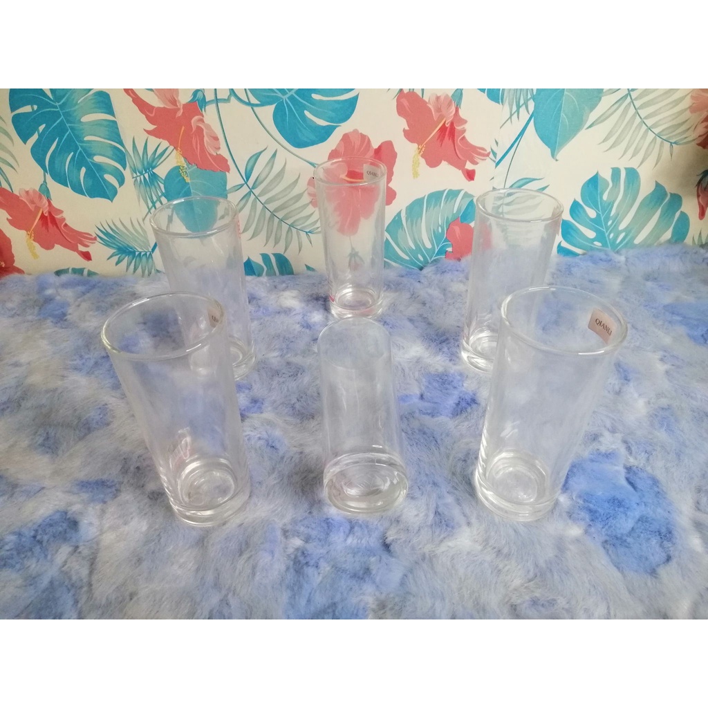 6pcs transparent glasscup baso Y8820