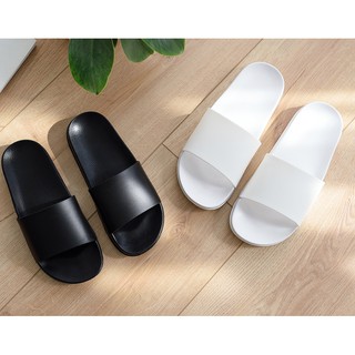 JEIKY Couple's 1pc Classic Rubber Plain Black Sandals Comfort Slippers #SM198 (ADD ONE SIZE) #2