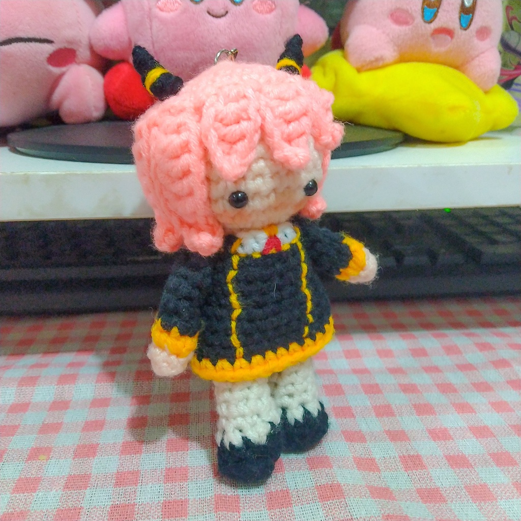 Anime Merchandise Handmade Crocheted Anya Amigurumi Keychain