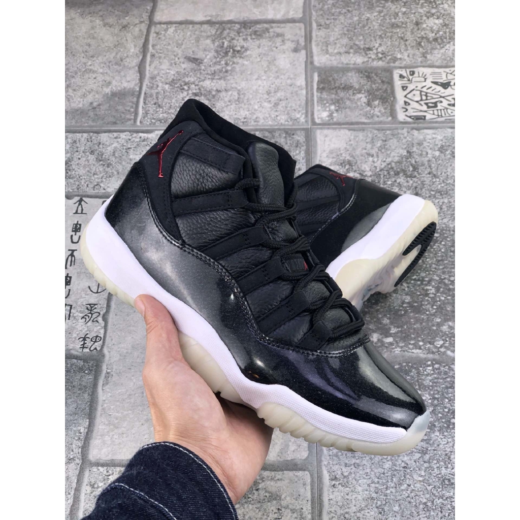 jordan 11 black and white high top