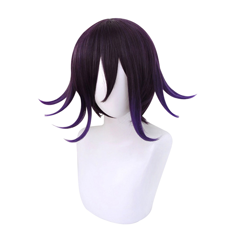 Ailin Online Danganronpa V3 Killing Harmony Kokichi Oma Cosplay Perruque courte en cheveux synthétiques violets pour cosplay et usage quotidien 