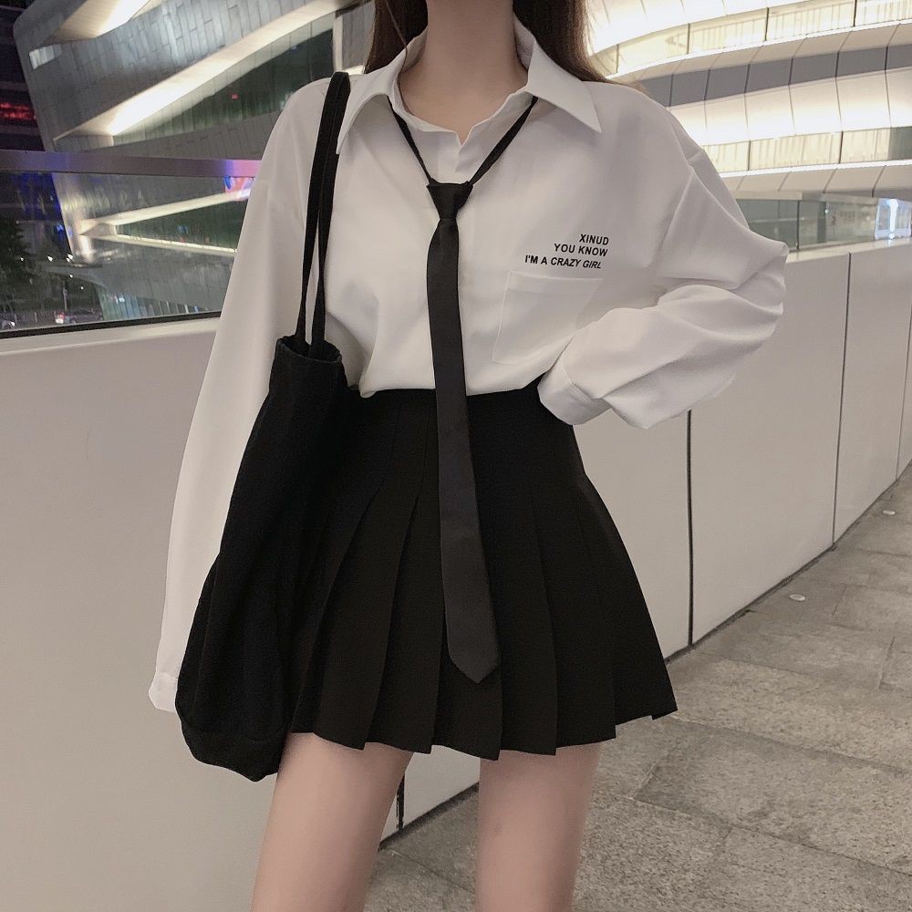 jk uniform college style suit skirt female foreign class service white ...