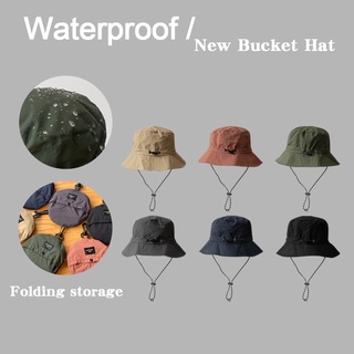 Wide Brimmed Waterproof Hat Folding Portable Breathable Bucket Hat Outdoor Uv50+ Sun Hat