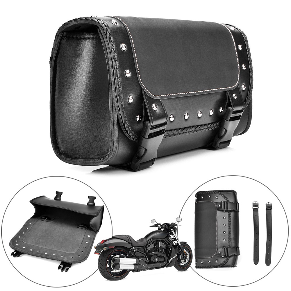Motorcycle saddlebag PU leather bag luggage saddle bags for Harley Sportster Pannier side saddle