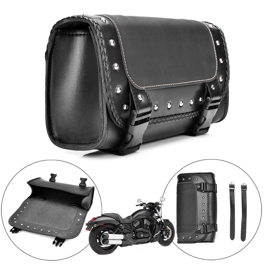 Motorcycle saddlebag PU leather bag luggage saddle bags for Harley ...