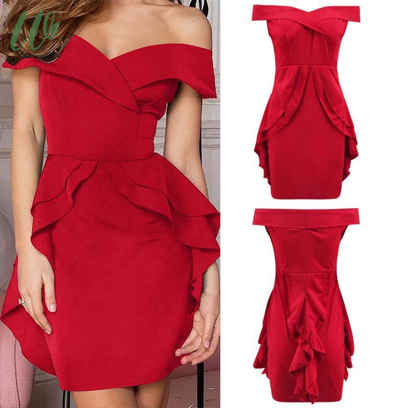 cocktail dress with ruffles