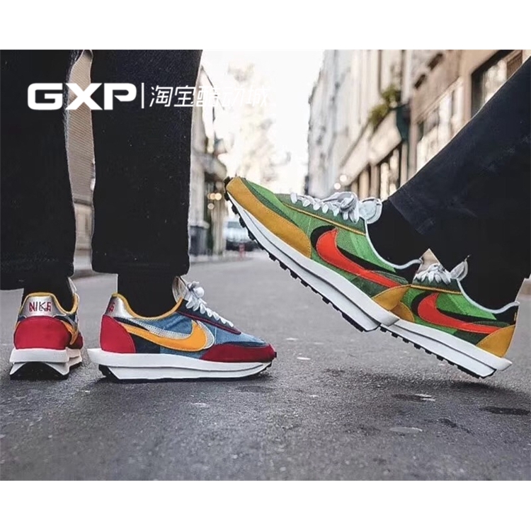 red yellow and green sneakers