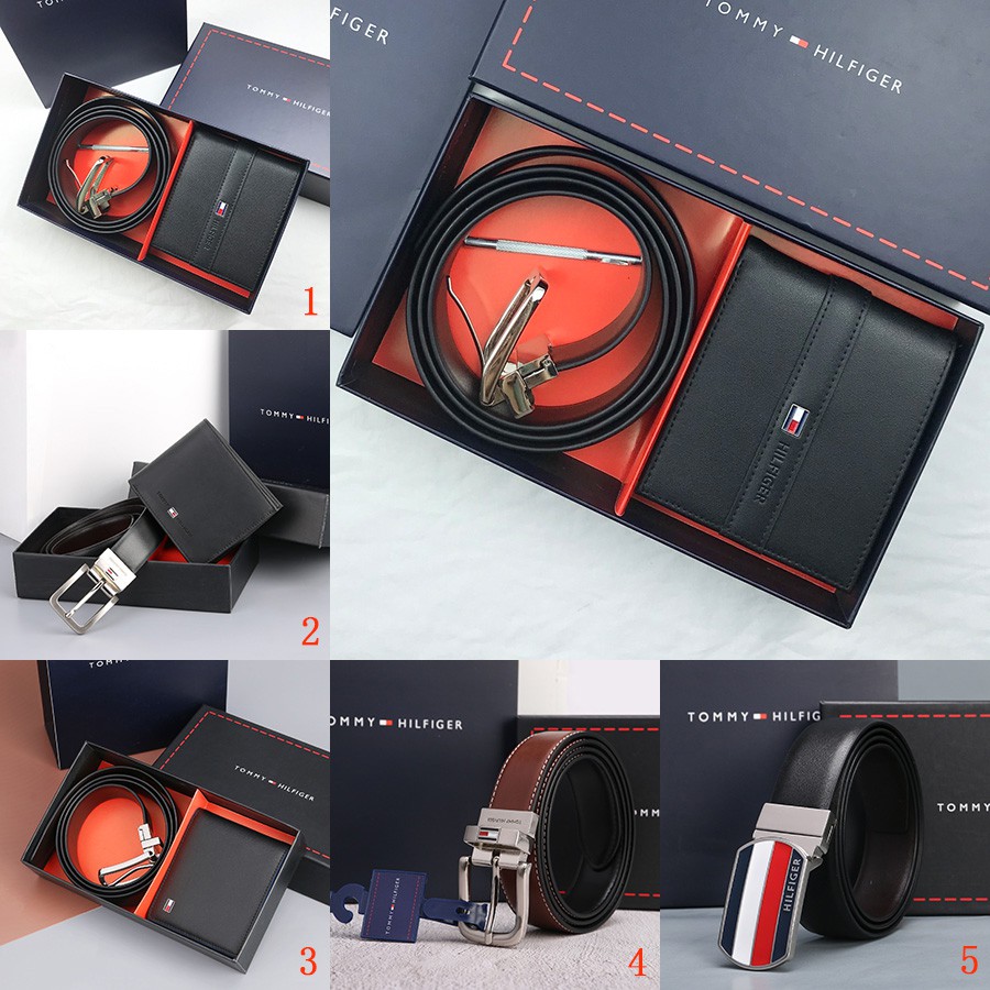 tommy hilfiger wallet and belt set