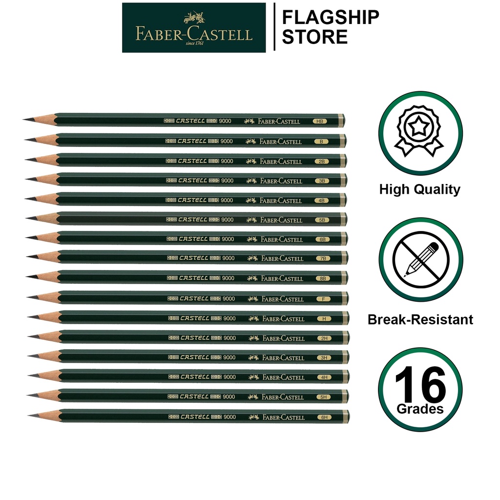 Faber-Castell 9000 Graphite Pencil Set (16 Grades) [121171SET] | Shopee ...