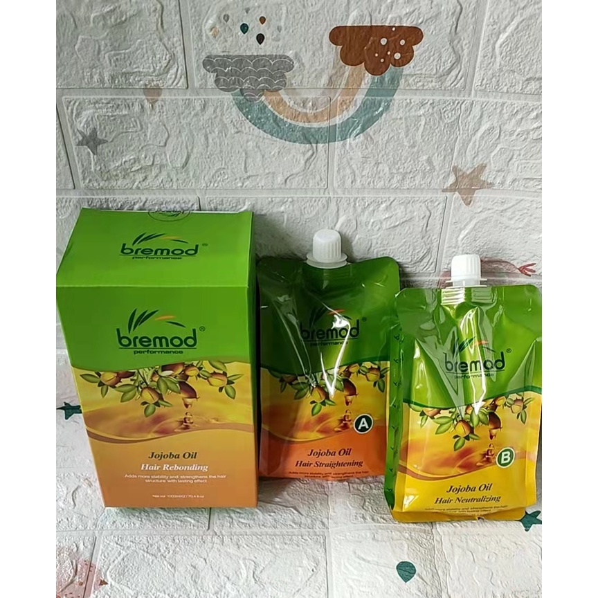 bremod jojoba oil hair rebonding 1000ml*2 Shopee Philippines