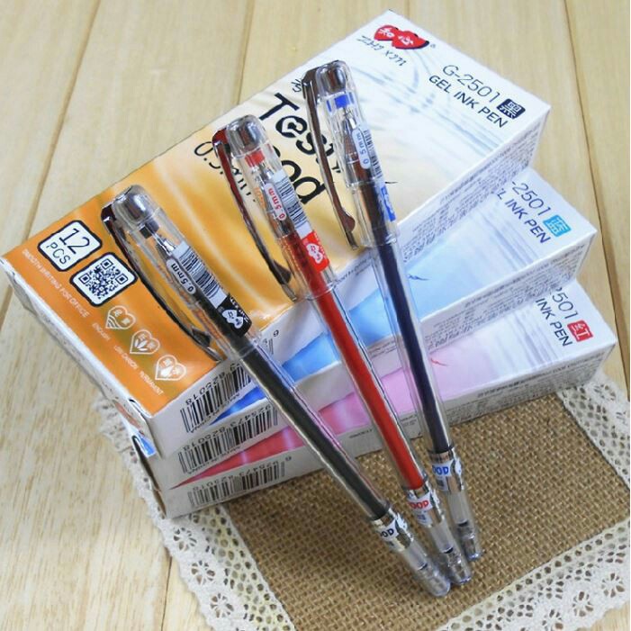 XP761 (12pcs) TEST GOOD Gelpen Set Ballpen 0.5mm Black ink Ball pen