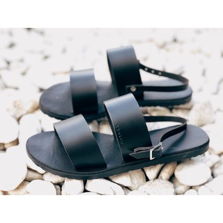 Men's All Black Sandals | Shopee Philippines