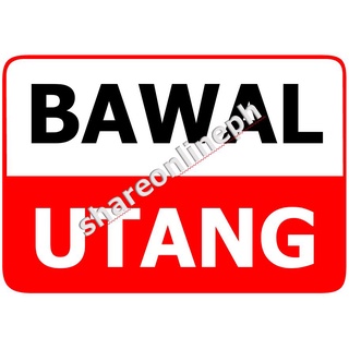 Laminated Signages | Bawal Utang | Signage | Sign Boards | Shopee ...