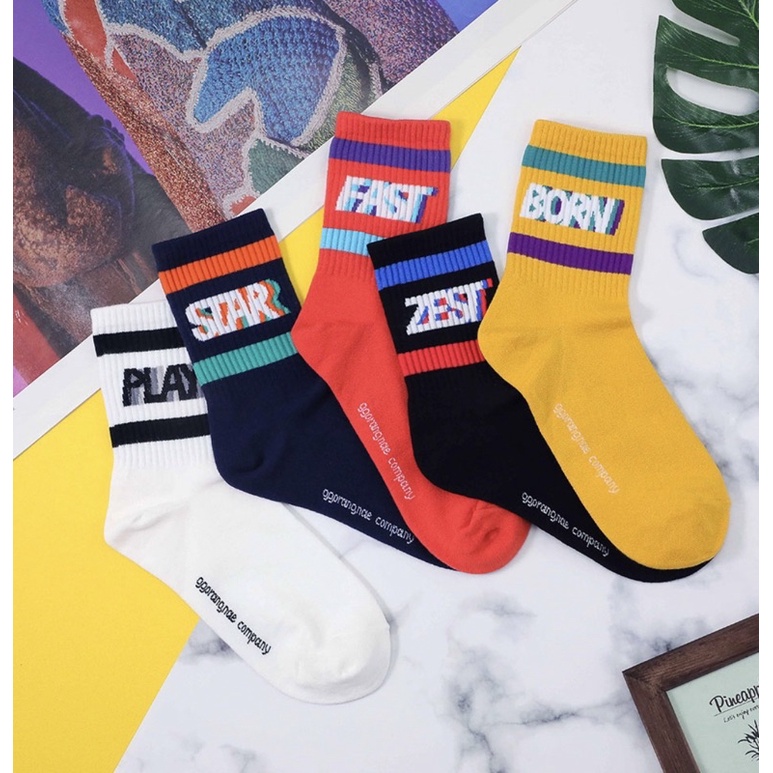 Korean Socks Statement Socks Iconic Socks Shopee Philippines