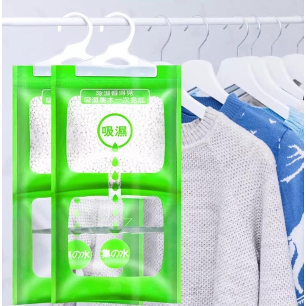 Desiccant Hanging Dehumidifier Bags Rain Drying Bag Wardrobe Hanging