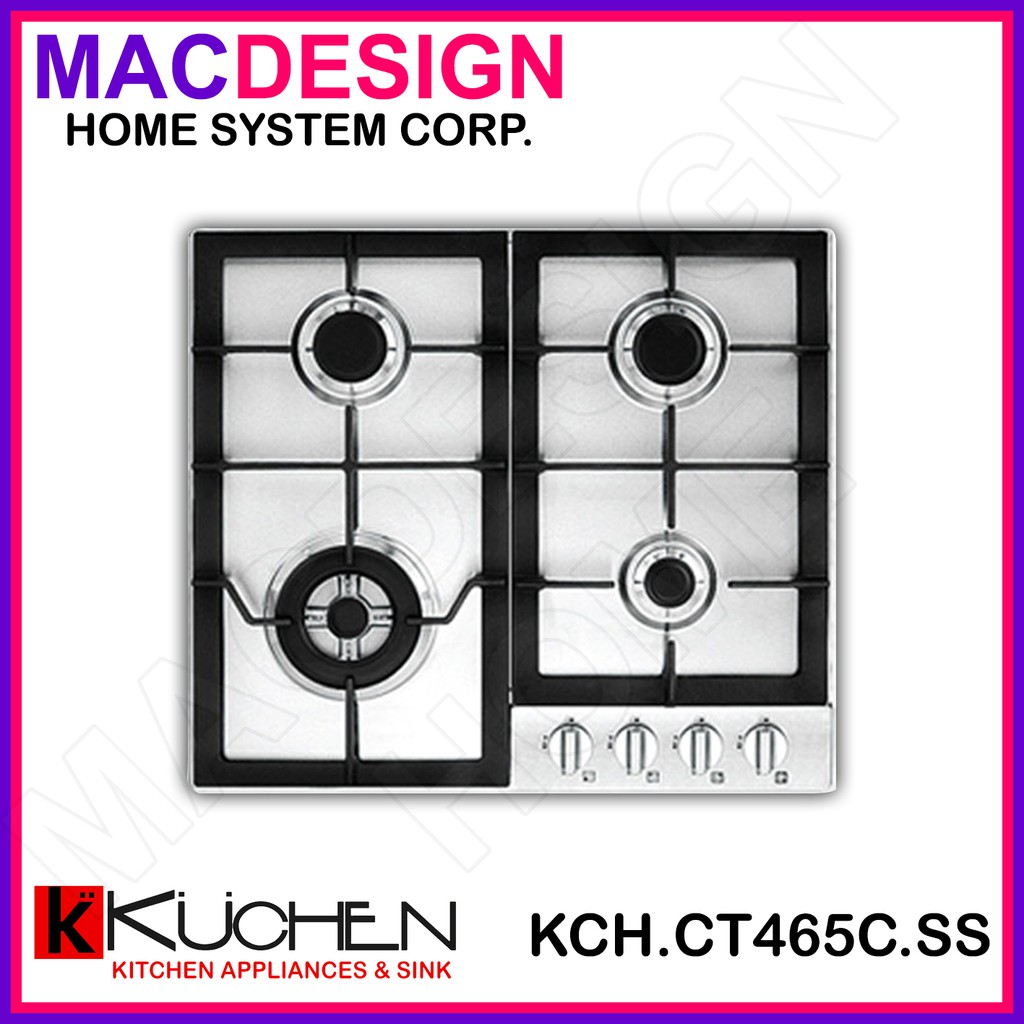 KUCHEN Gas Cooktop KCH.CT465C.IX Shopee Philippines