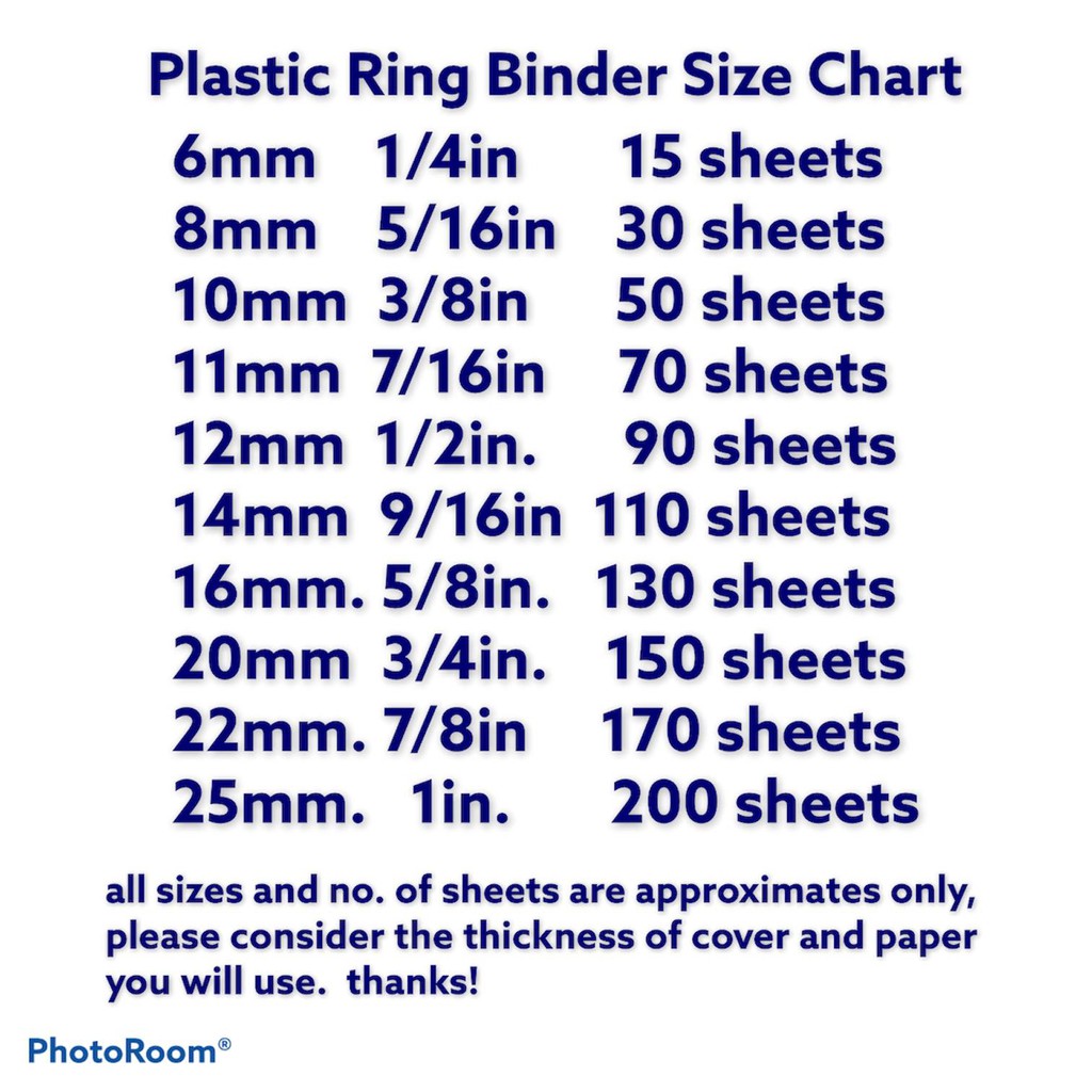 How a Binder Sizes Chart Can Help You Choose the Right Binder for Your