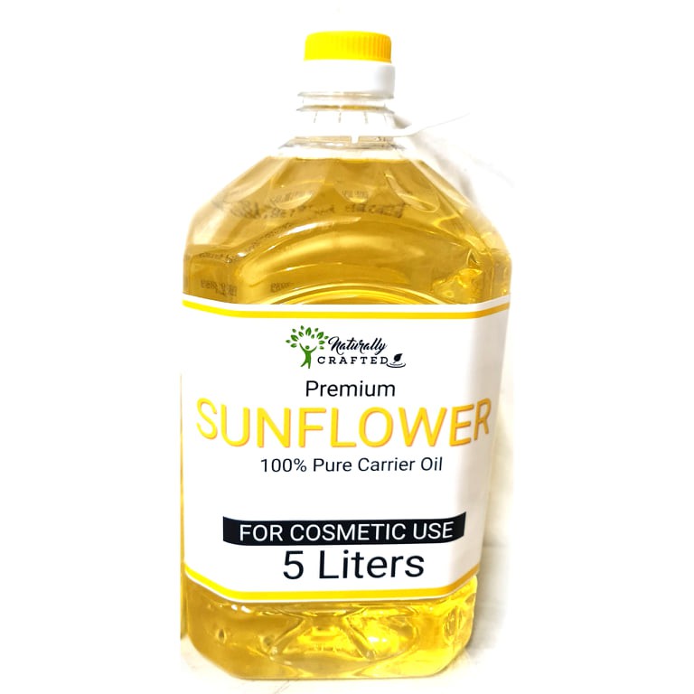 PURE SUNFLOWER OIL SKINCARE COSMETIC GRADE CARRIER OIL 5 LITERS GALLON