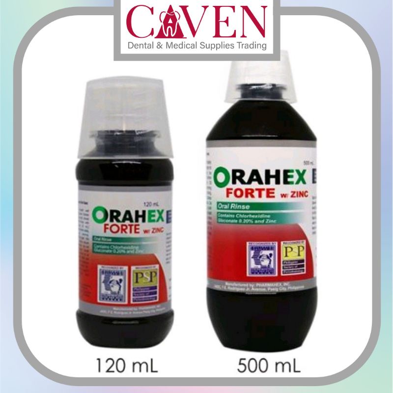 Orahex Forte with Zinc Oral Rinse Mouth Wash 120mL / 500mL Shopee