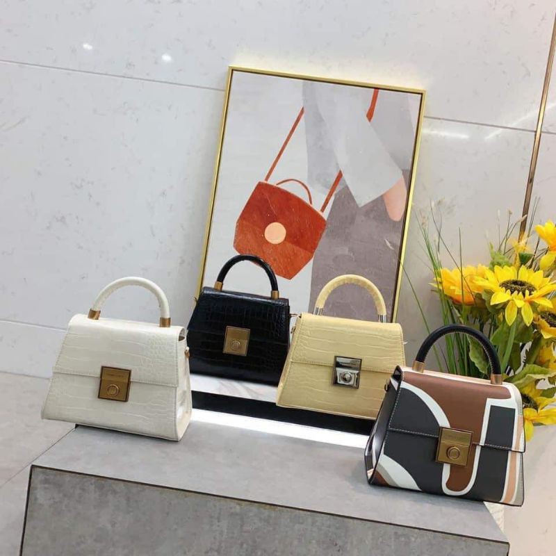 charles and keith beige bag