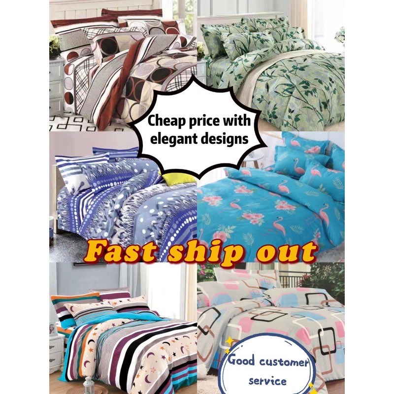 Chinee 3 in 1 Bedsheet Set Single Size (1pc. garterized bed sheet, 2