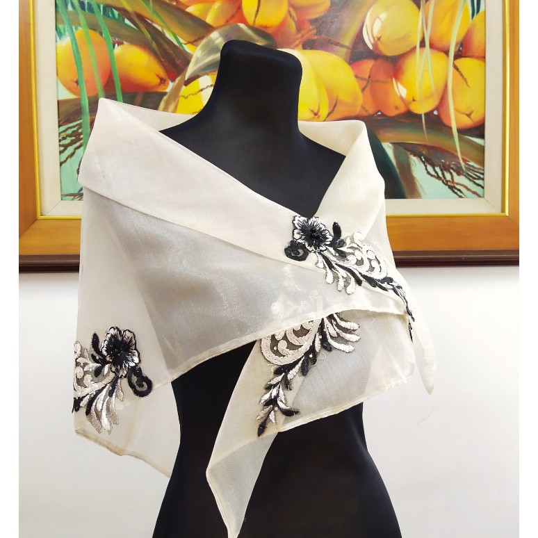 filipiniana with shawl