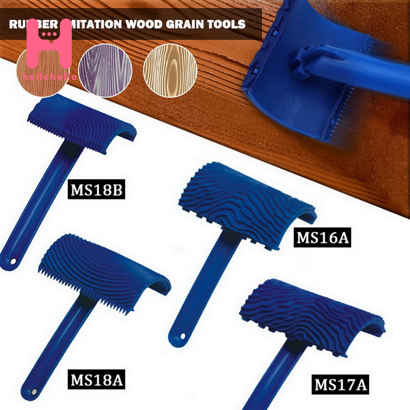 4 Styles Wood Graining Grain Rubber Patin Painting Effects DIY Wall