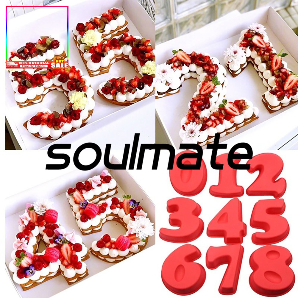 number 3 cake mold