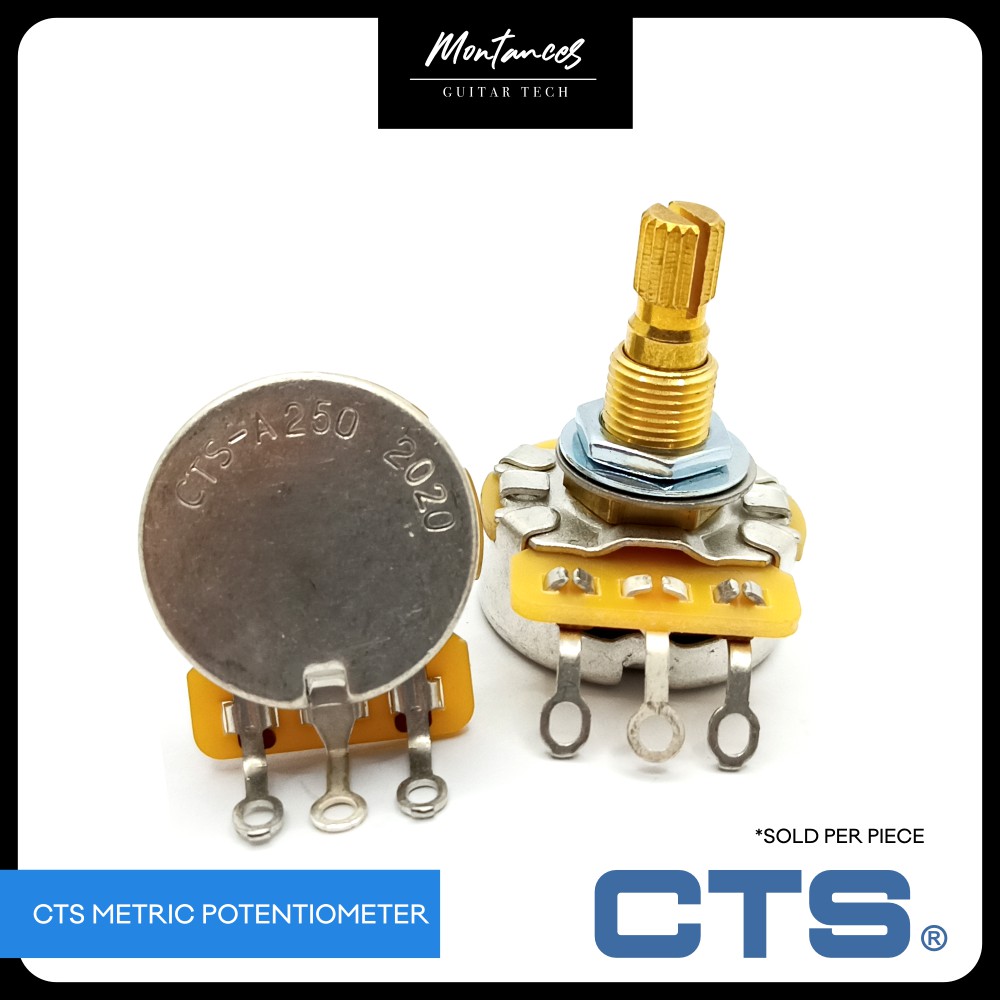 CTS Metric Potentiometers for Asian made Guitars (includes 2 sets of