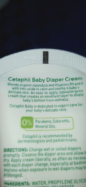 cetaphil baby diaper cream with organic calendula