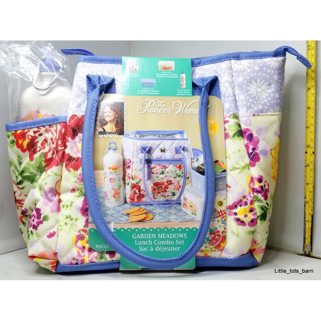 pioneer woman garden meadow lunch tote