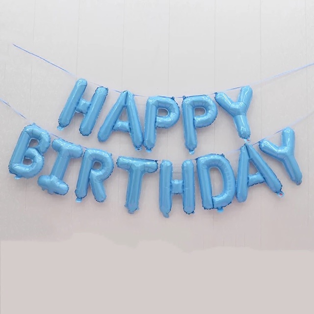 Happy birthday letter set(light blue) | Shopee Philippines