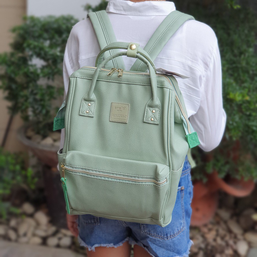 Anello Japan Pu Mini Leather Backpack Rucksack Mint Green Shopee Philippines