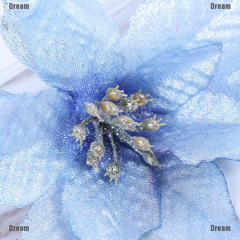 <Dream> 10pcs Artificial Flowers Christmas Tree Ornaments Wedding Party Decor Flowers