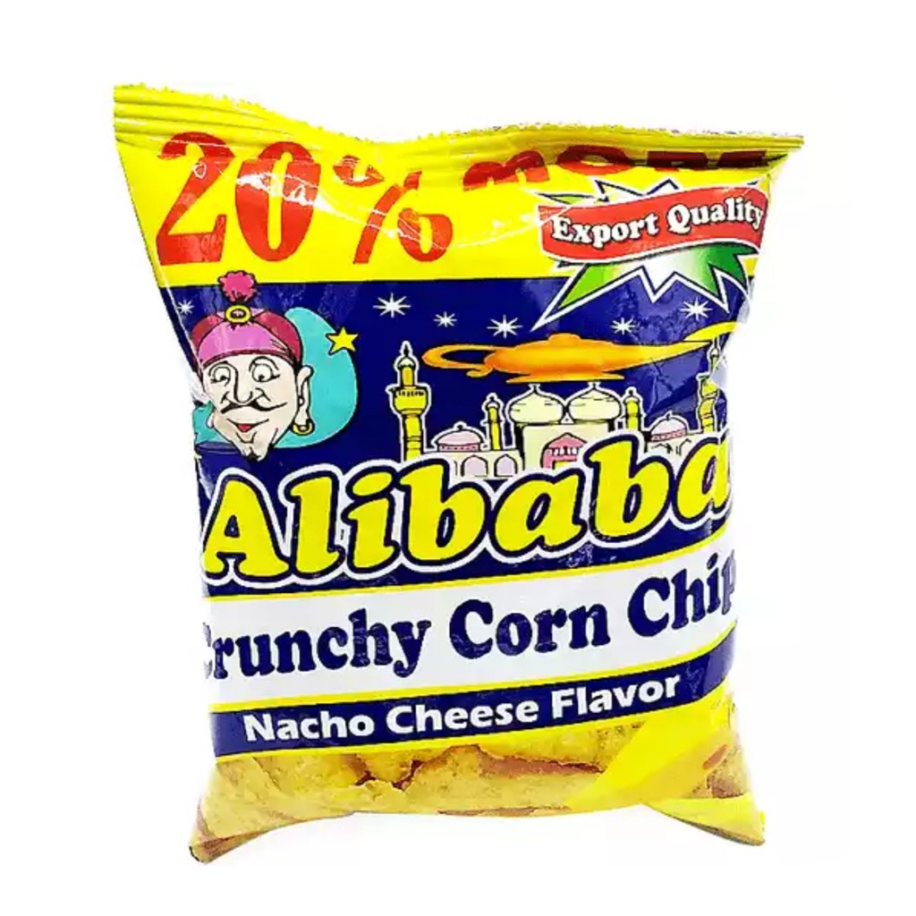 Alibaba Crunchy Corn Chips Nacho Cheese Flavor 30g Shopee Philippines
