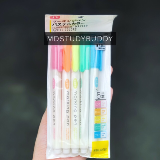 Daiso Soft Marking Pen Pastel Shopee Philippines