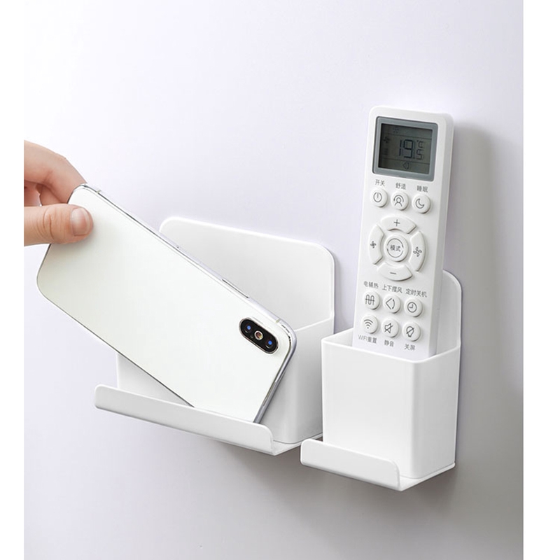 Wall Mounted Remote Control Storage Box Phone Charging Rack ...