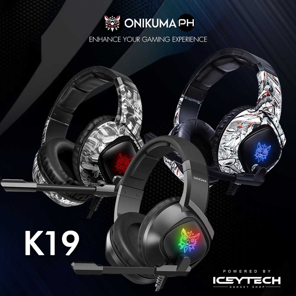 ONIKUMA K19 Gaming Headset w/RGB for PS4,Mobile Phone, Laptop | Shopee