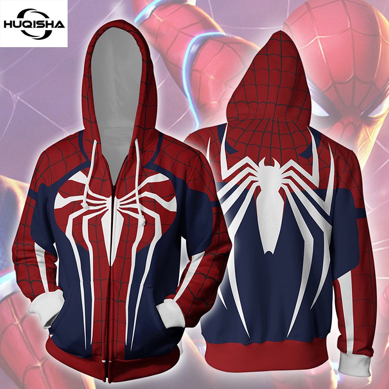 3D Spider-Man Zip Up Hoodie Sweatshirts Long Sleeve Zipper Men woman Masked Spiderman  Hoodie Cosplay Sweatshirt Jacket | Shopee Philippines