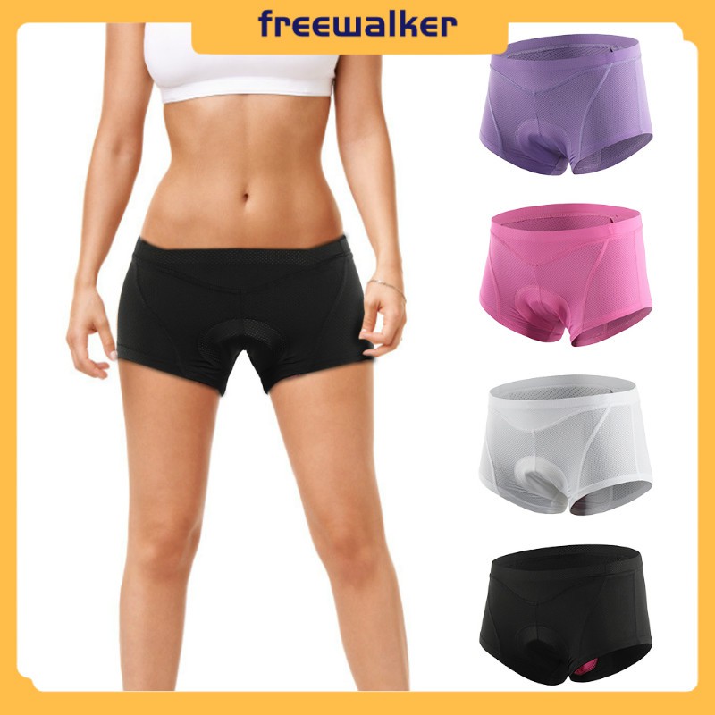 freewalker Women Bike Underwear 3D Gel Padded Bicycle Briefs MTB