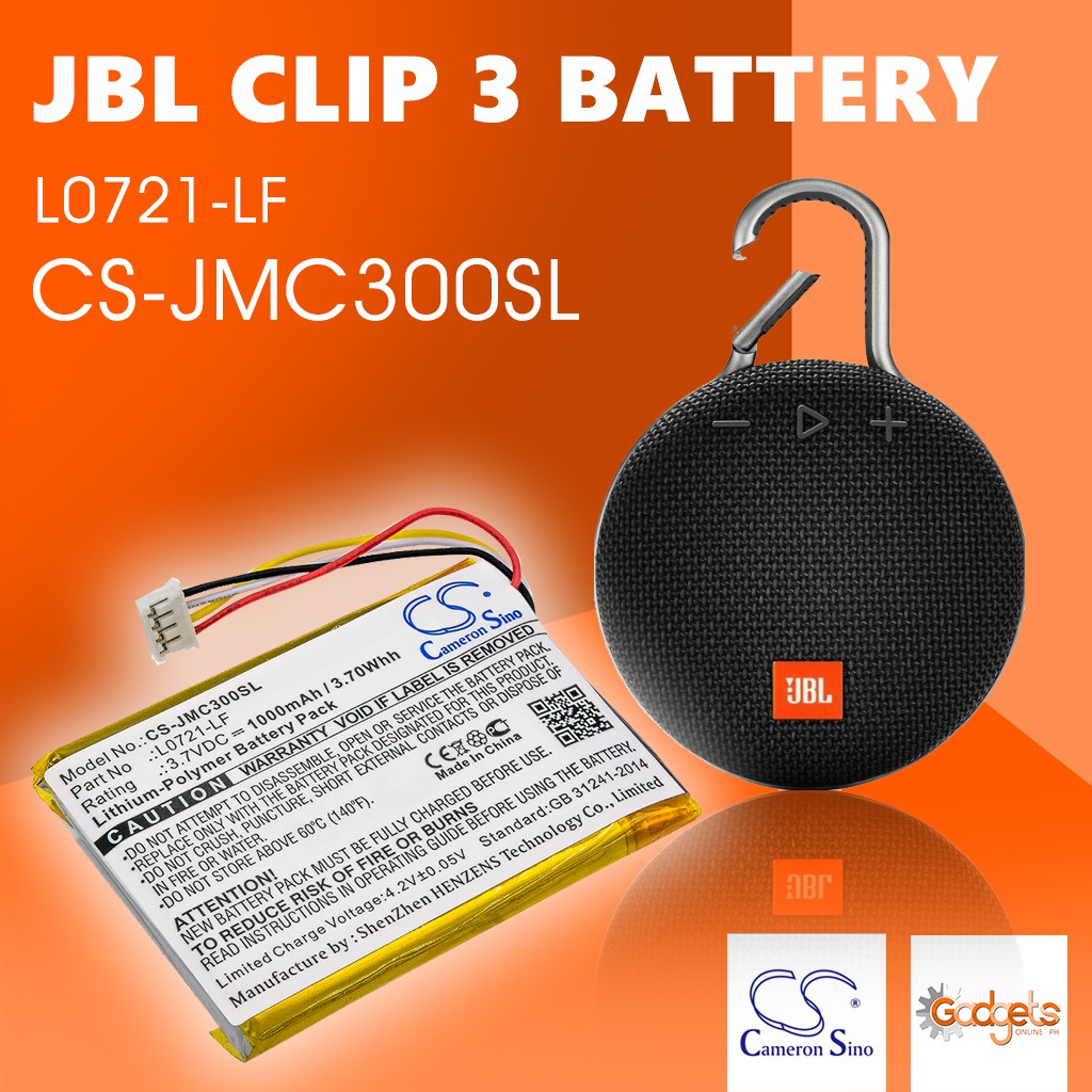 jbl clip 3 battery
