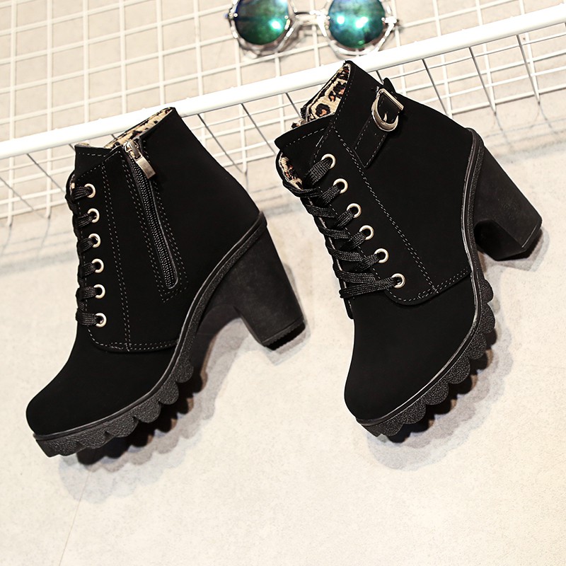 doc marten heeled booties