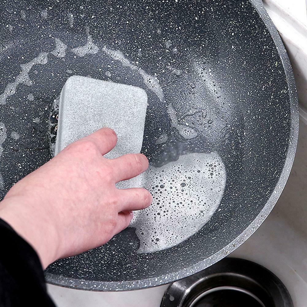 1PCS Gray Double-sided Cleaning Sponge Household Kitchen Dropshipping Restaurant Cloth Cleaning J8C3