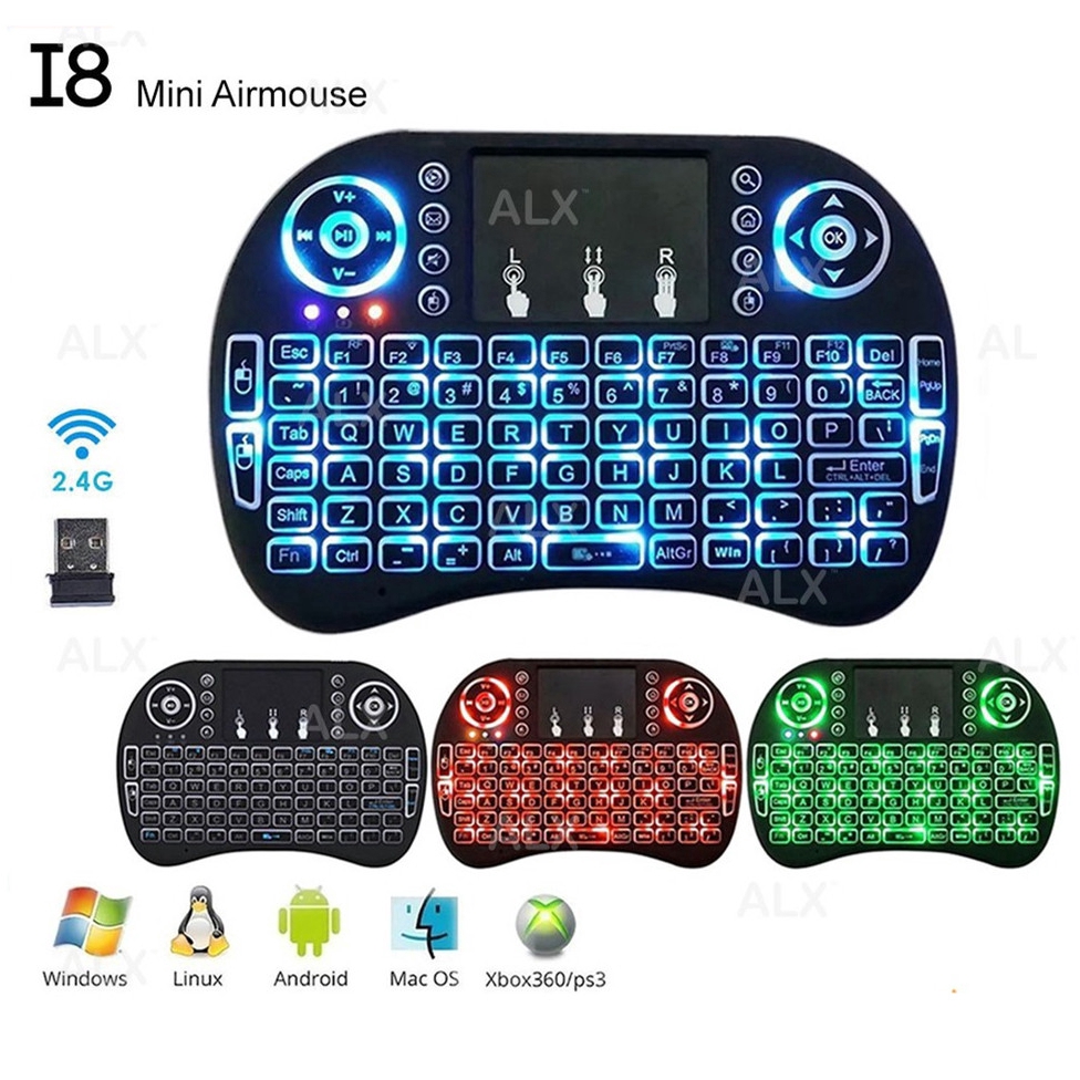 Wireless Rii I8 Air Mouse Touchpad Keyboard Back Lit For Pc Tv Box Andriod Shopee Philippines