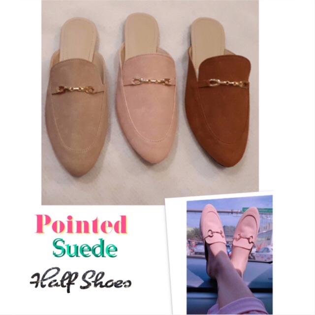 pointed half shoes