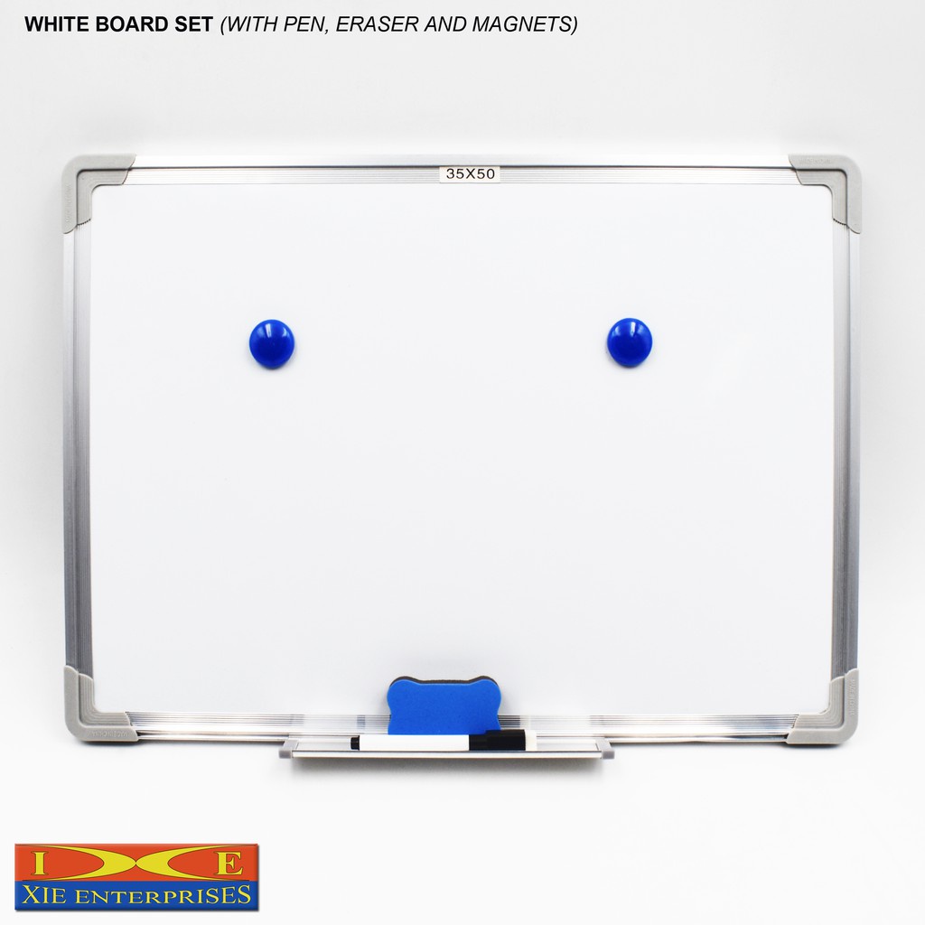 Magnetic White Board Set (w/ Magnet & Eraser) (35x50 & 30x40) School ...