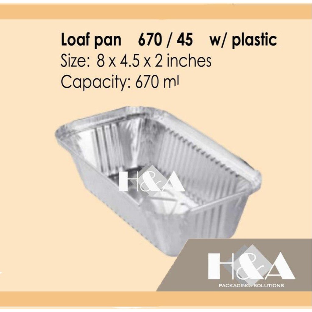 20pcs RE205 8x4.5x2 Aluminum Loaf Pan w/ lid 670ml Shopee Philippines