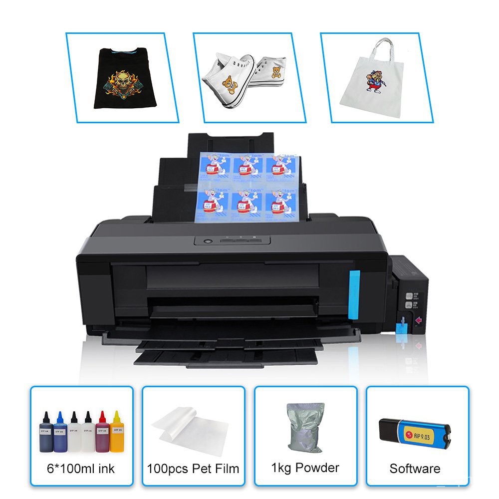 Dtf printer a4 a3 t shirt printing machine for epson l805 l1800 heat 